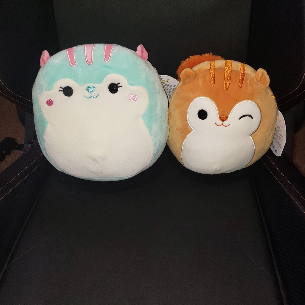 Squishmallow Squirrels Quigley and Serene 9"